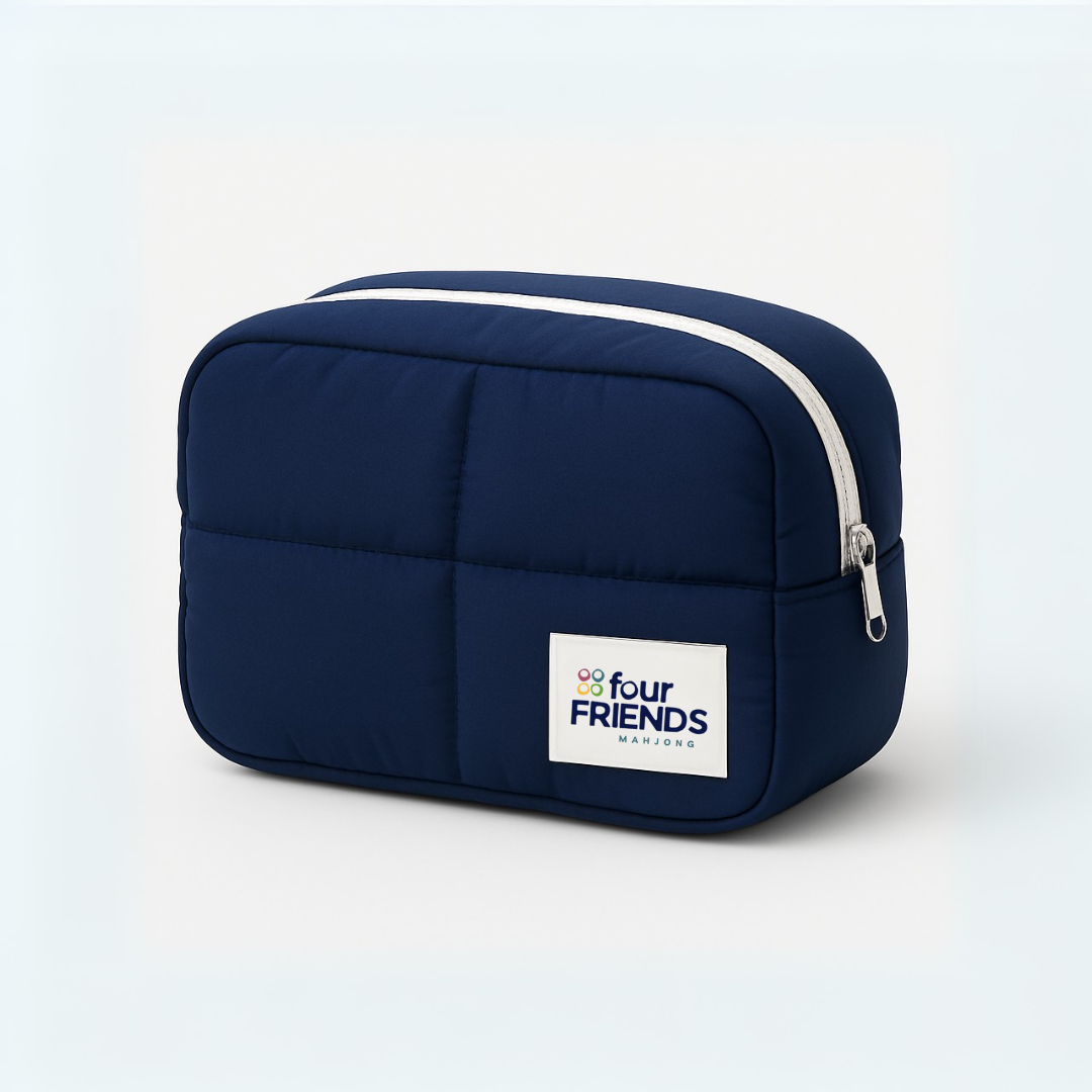 Navy Architectural Mahjong Tile Set