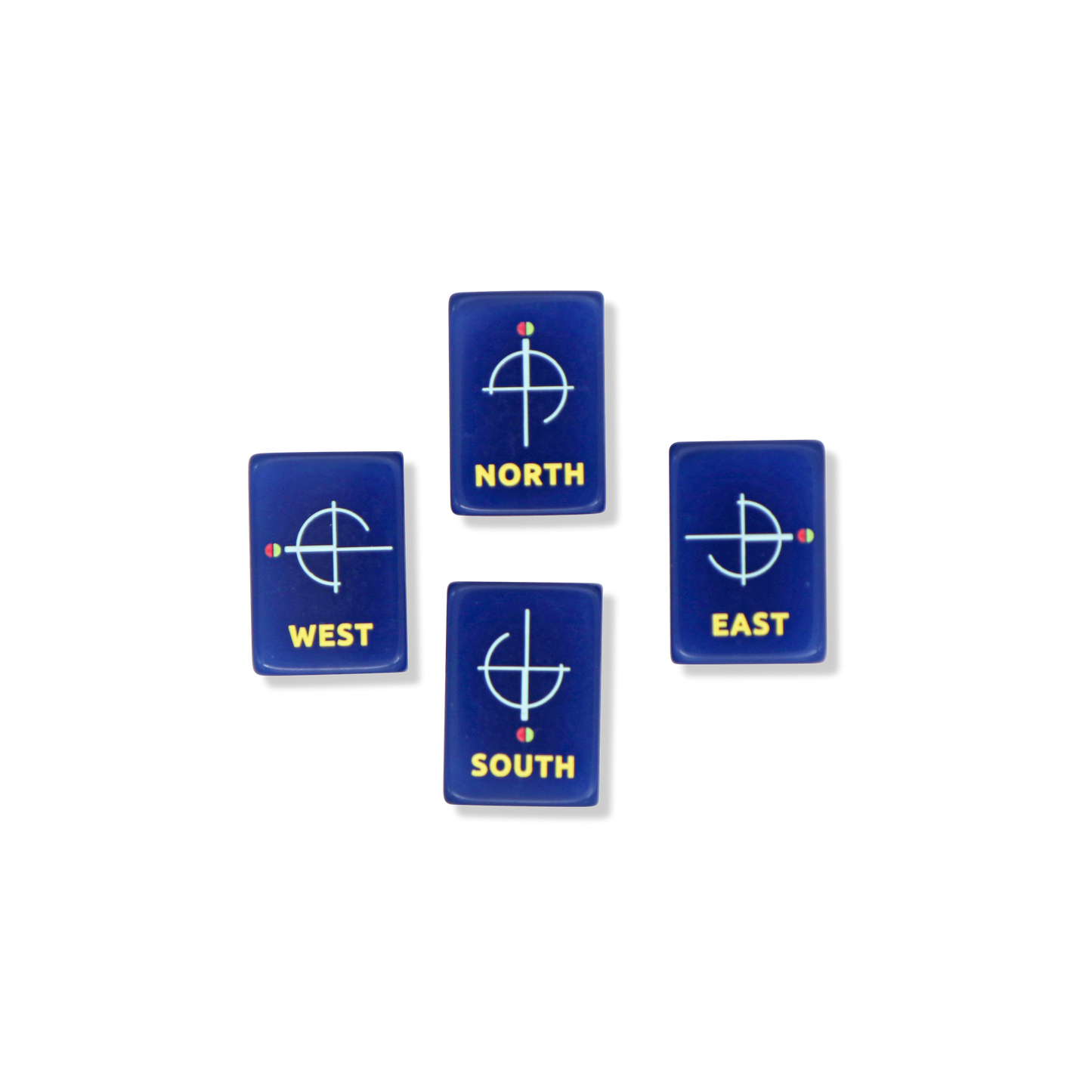 Navy Architectural Mahjong Tile Set