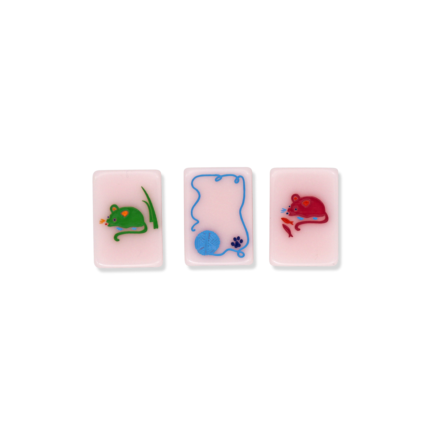 Cat Lady Rose Mahjong Tile Set