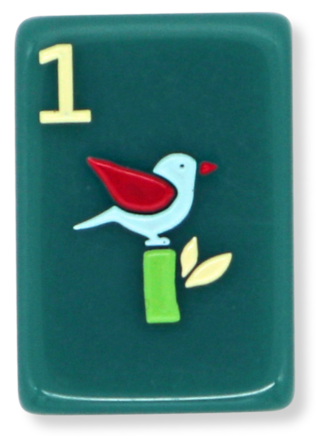 Free Spirit Teal Mahjong Tile Set