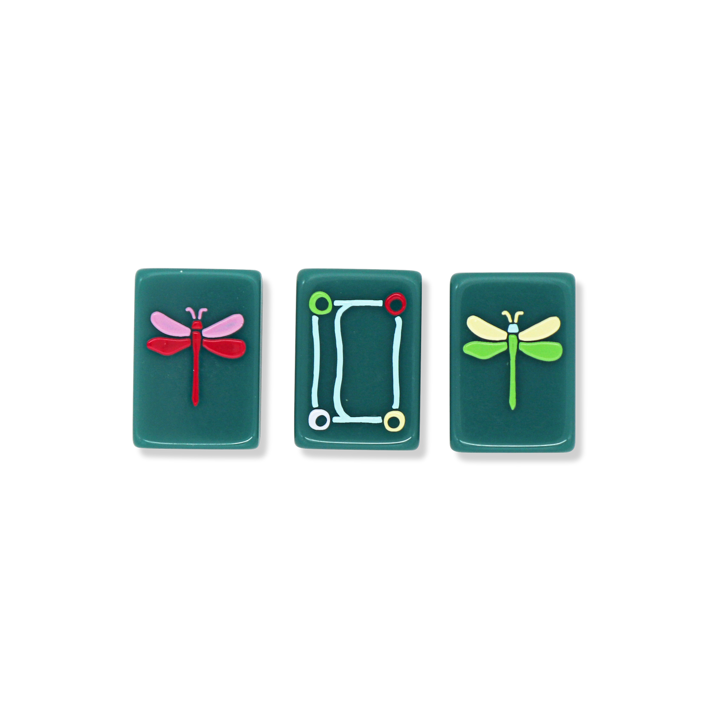 Free Spirit Teal Mahjong Tile Set
