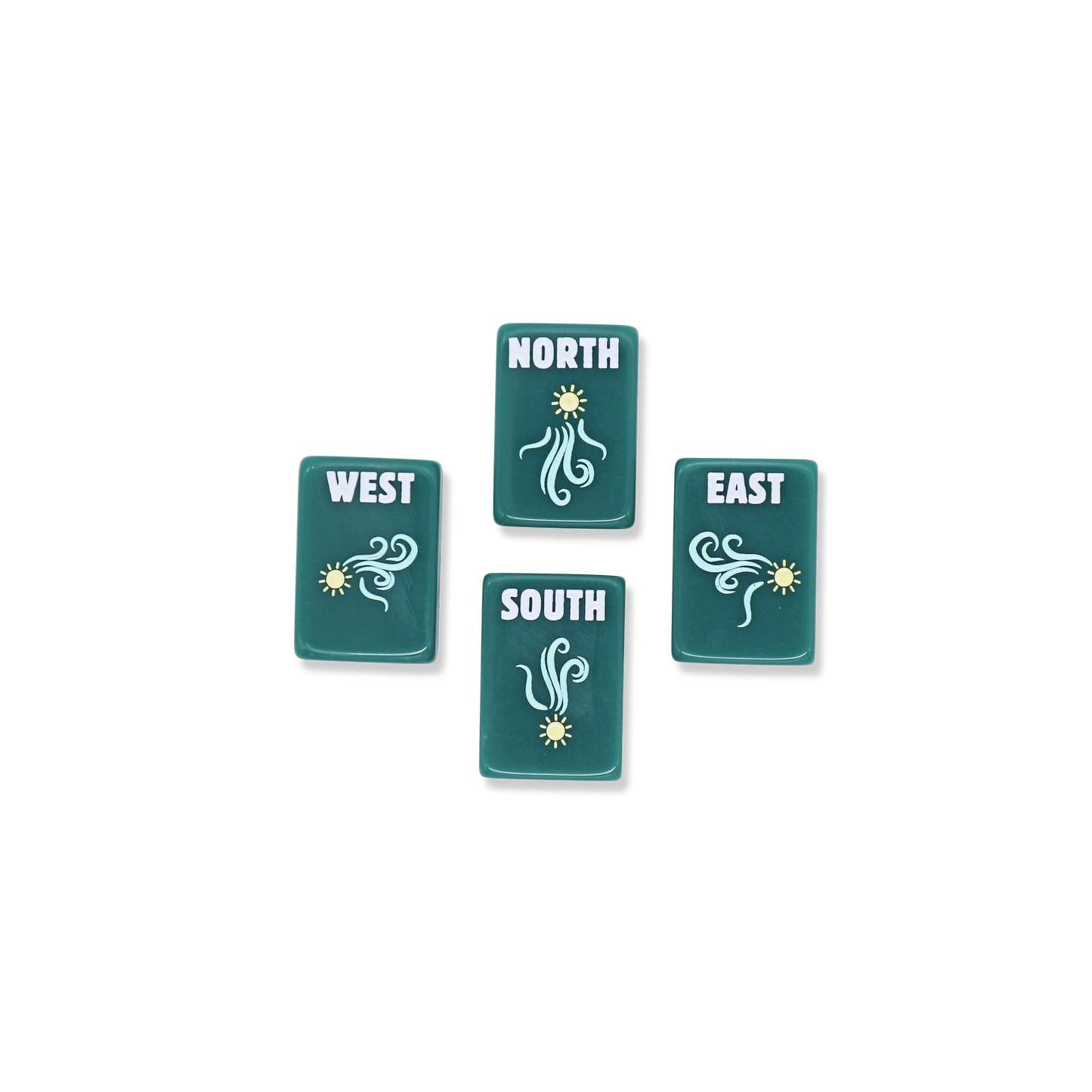 Free Spirit Teal Mahjong Tile Set