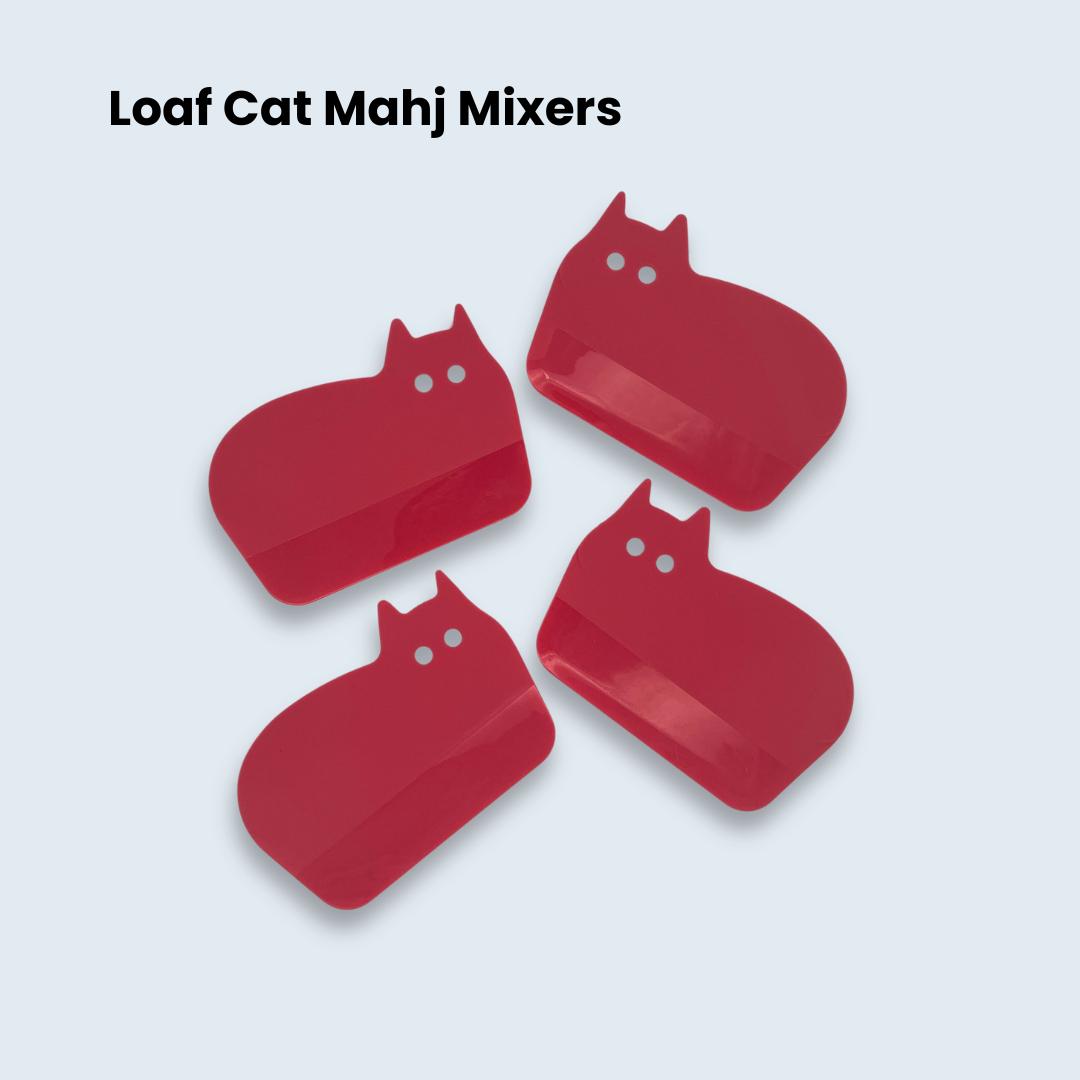 Loaf Cat Mahj Mixers - set of 4