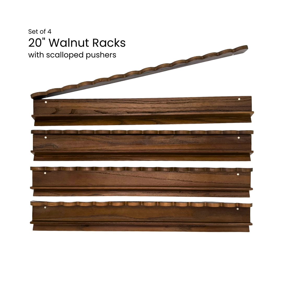 Walnut Racks & Pushers - 20" Long
