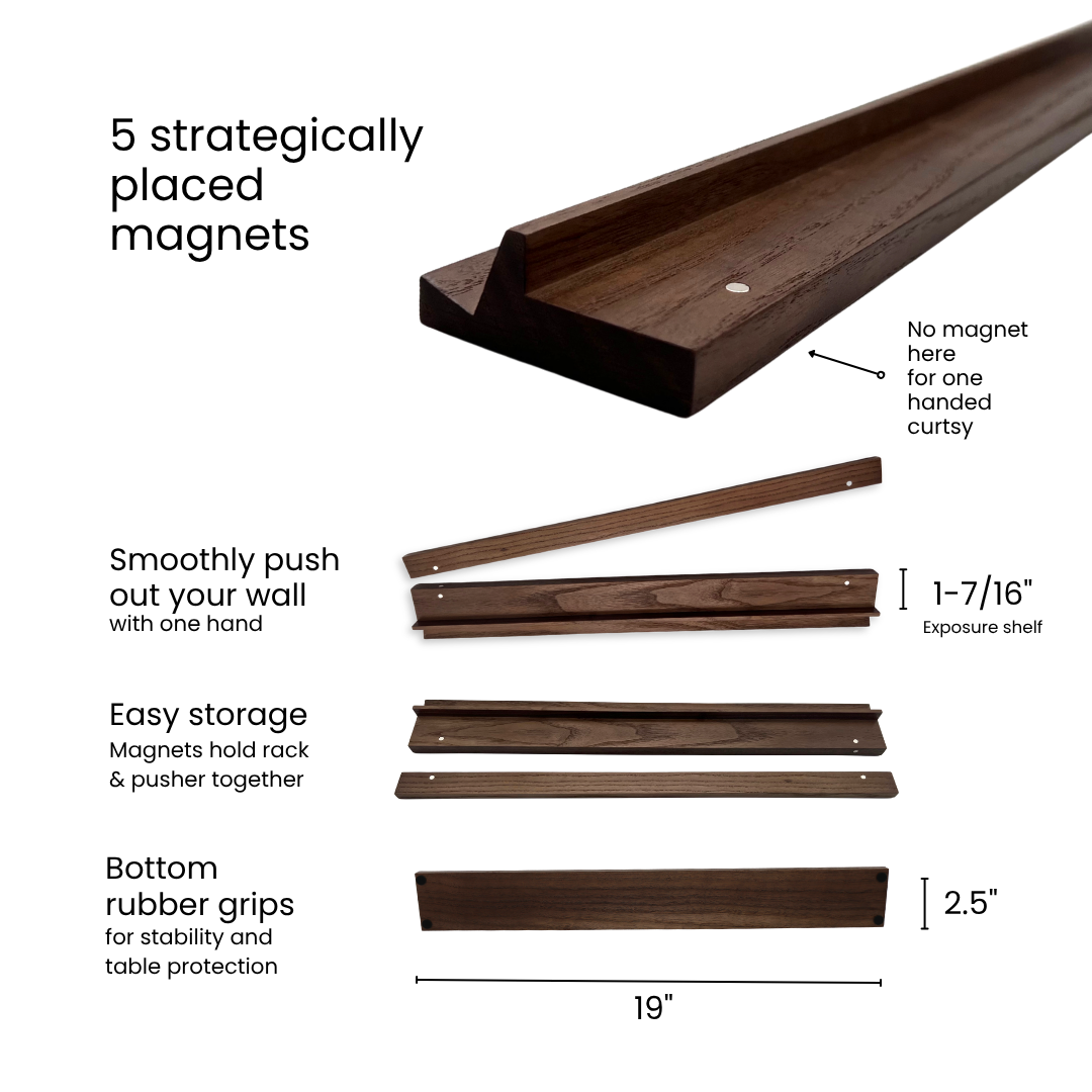 Walnut Racks & Pushers - 19" Long