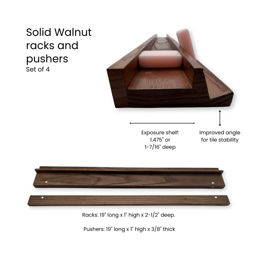 Walnut Racks & Pushers - 19" Long