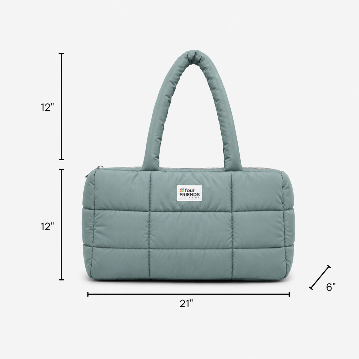 Puffer Tote for Mahjong Racks and More - Blue