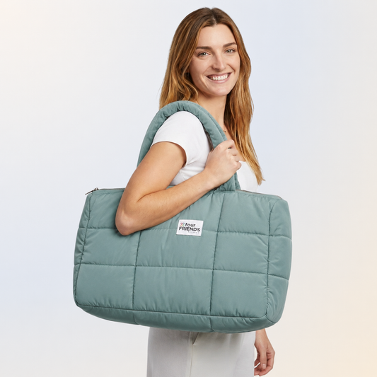Puffer Tote for Mahjong Racks and More - Blue