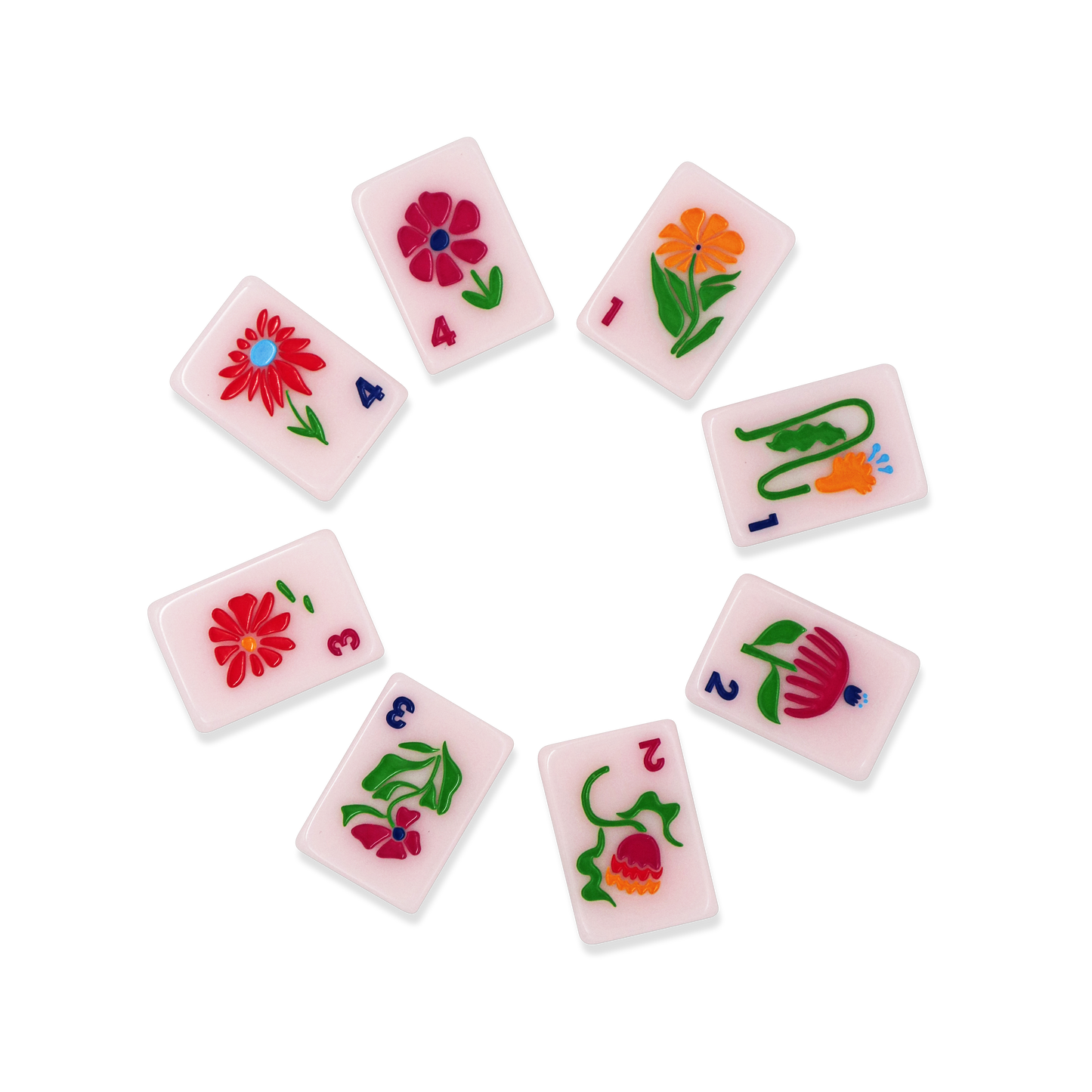 Cat Lady Rose Mahjong Tile Set