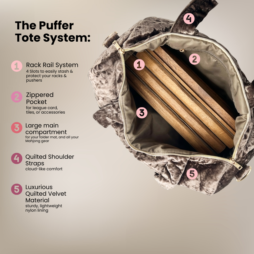 Puffer Tote for Mahjong Racks and More - Luxe Version