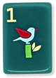 Teal Mahjong Tile