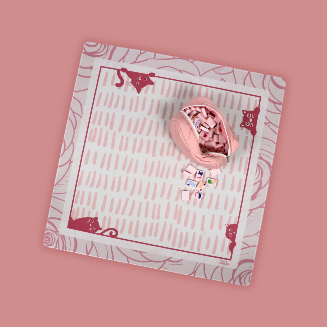 Cat Lady Rose Mahjong Tile Set