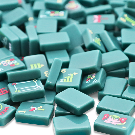 Free Spirit Teal Mahjong Tile Set